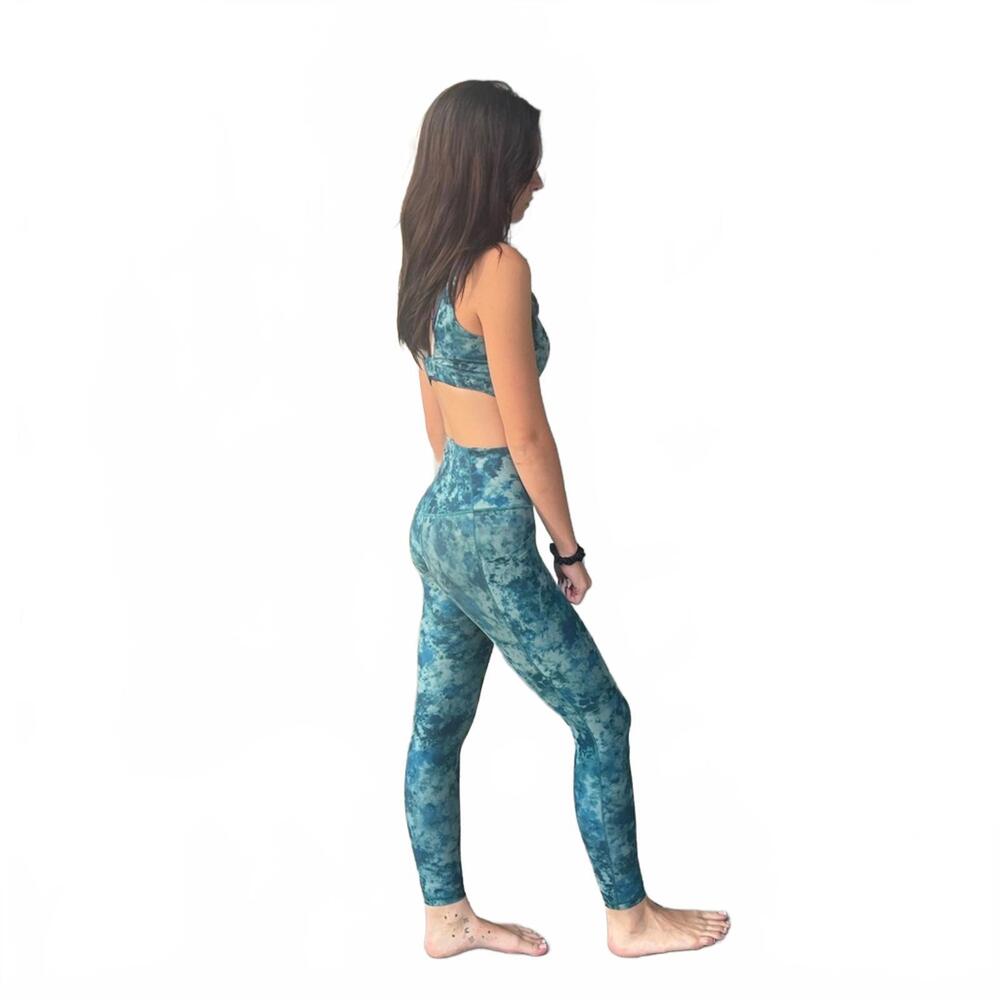 Athleta 2 Piece Active Wear Blue Ocean XXS Leggings & Small Bralette - Picture 2 of 9